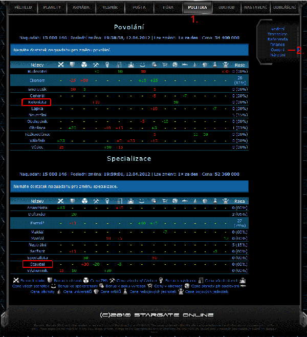 Politika v menu