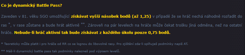 Co je dynamický Battle Pass?